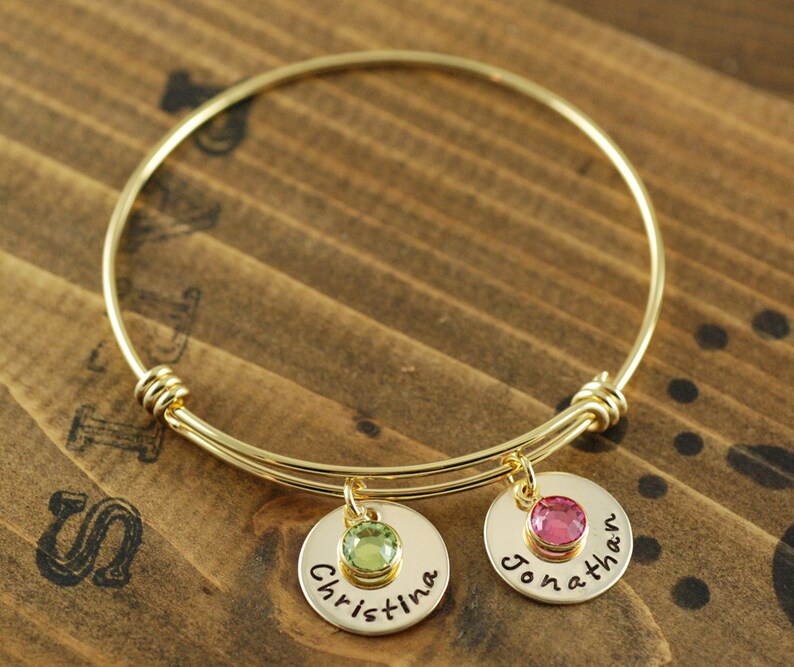 Personalized Gold Name Bracelet Mothers Name Bracelet Gold Etsy