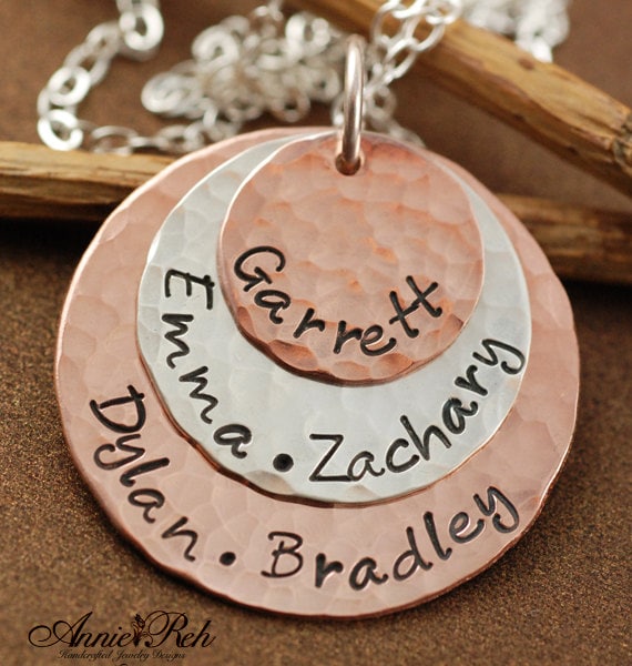 Buy Personalized Name Necklace, Mother's Necklace With Kids Names