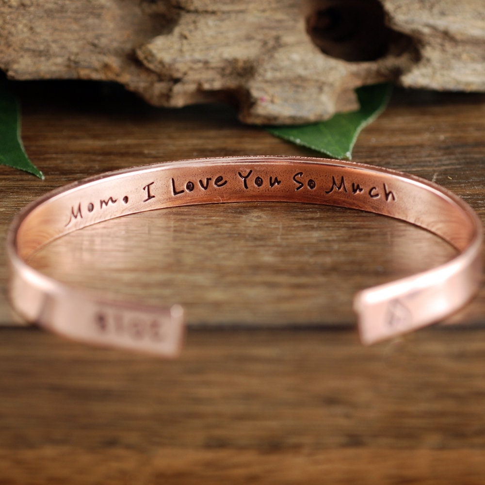 Mom I Love you Cuff Bracelet,Mother's 