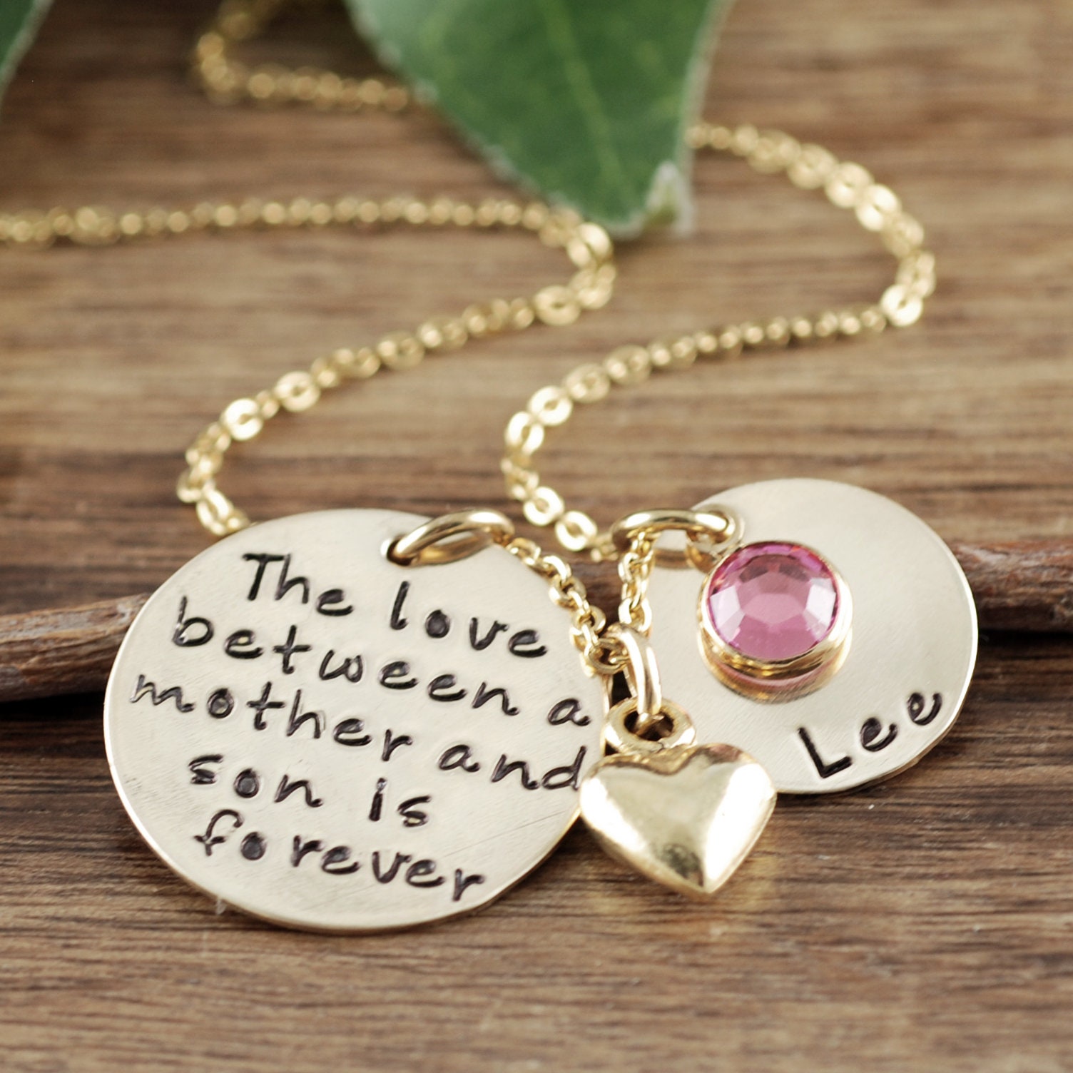 To My Mother Gift Forever Love Necklace Message Card Gift from Son to