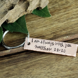 Engraved Keychains, Personalized KeyChain, Coordinates KeyChain, Bible Verse Keychain, Religious KeyChain, Gift for Him, Girlfriend Keychain image 2