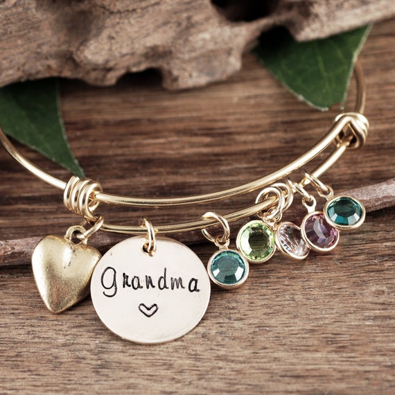Personalized birthstone charm sale bracelet