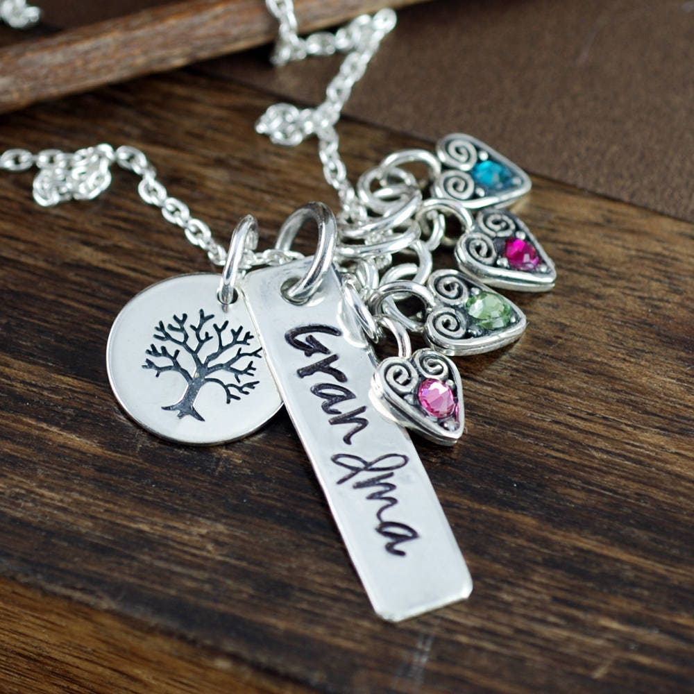 mothers day family tree necklace