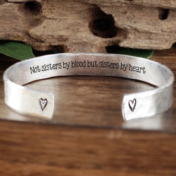 Not sisters by blood but sisters by heart, Best Friend Bracelet, Unbiological Sister, Friendship Bracelet, Birthday Gift, Gift for Her