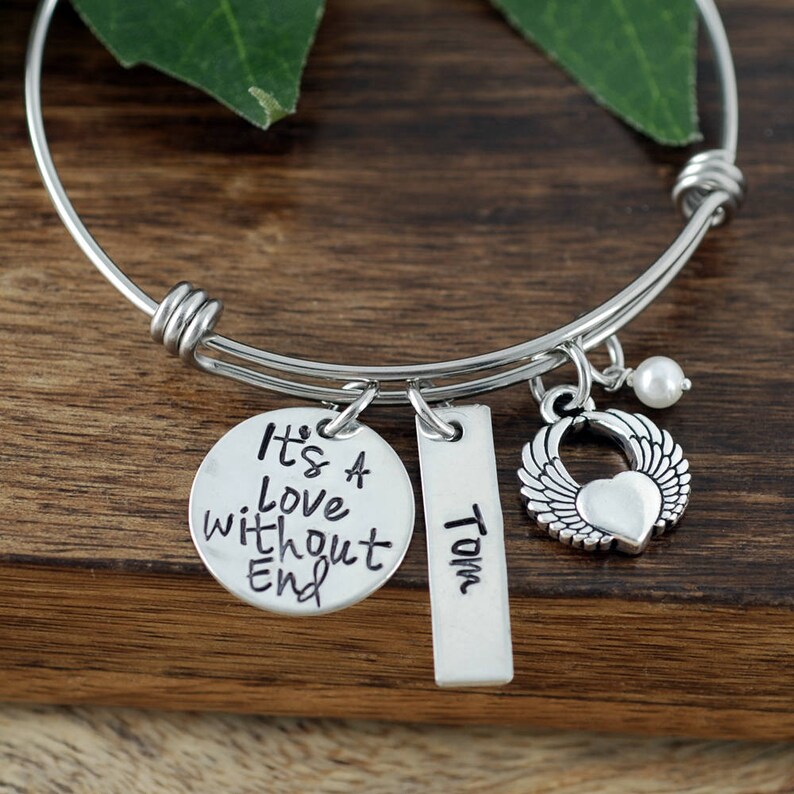 Personalized Charm Bracelet Memorial Bracelet Remembrance Etsy