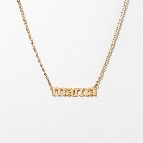 Gold Mama Necklace Personalized Mama Necklace Mama Jewelry Etsy UK