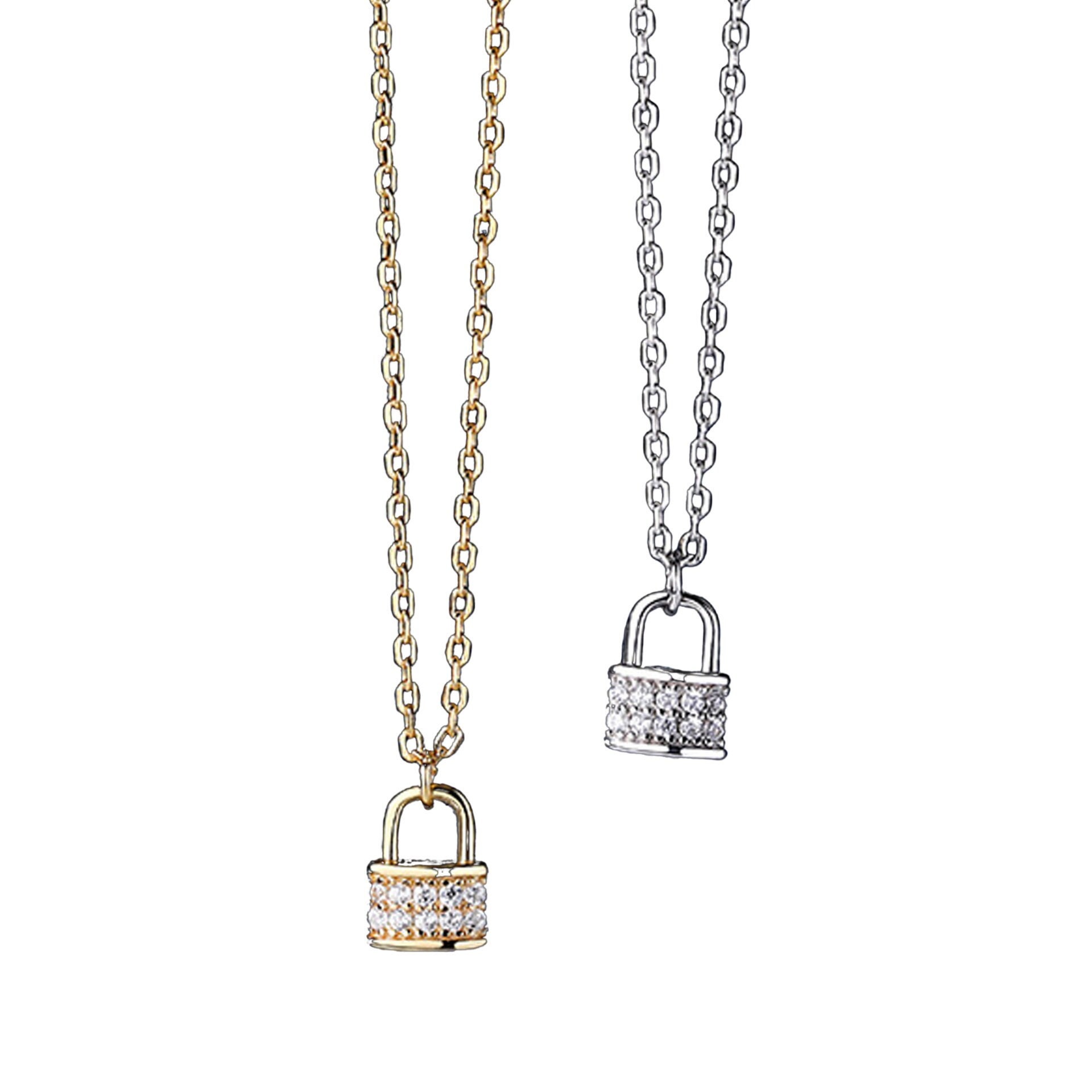 Padlock Necklace - love necklace - Tiny Gold Padlock necklace - Silver  padlock - Small Lock Necklace - Diamond lock - Minimal Dainty Jewelry