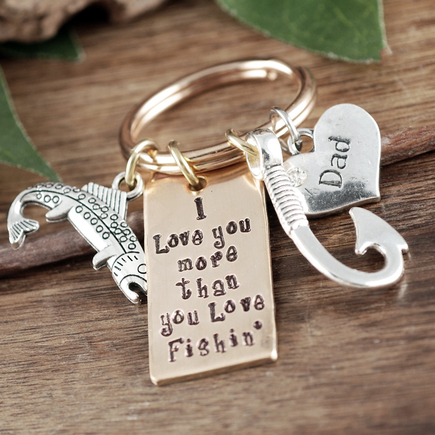 Dad Fishing Gift, Daddy Personalized Keychain, Dad Keychain, Gift for Dad,  Father's Day Keychain, Fishing Keychain, Gift for Him