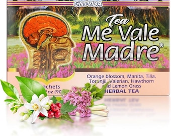 Me Vale Madre Natural Calming Tea:  for Relaxation, Support Tranquility and Relief Herbal Tea. Te Relajante y Calmante para Nervios, tensión