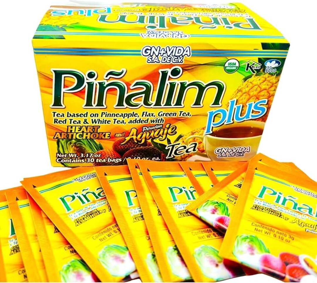 Piñalim PLUS Tea: Pineapple, Flax, Artichoke (30 Tea Bags) - Etsy