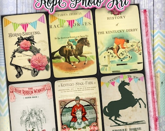 Printable Kentucky Derby Cards, Vintage, Ephemera, Horse Race, Junk Journal, Roses, Equestrian, Derby Banner, Derby Bridal, Derby Party