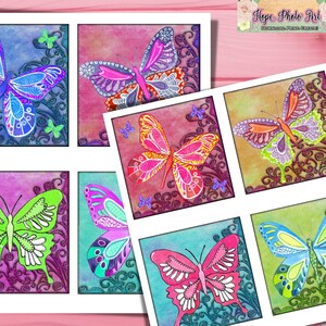 Printable Butterfly, Bohemian, Butterfly Decor, Clipart, Junk Journal, Scrapbooking, Butterfly Images, Butterfly Garden, Blue Butterfly