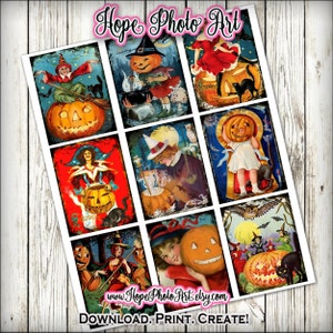 Tarjetas victorianas de Halloween, etiquetas, calabaza, brujas, diario basura, etiquetas, álbumes de recortes, gatos, gitano, jack-o-lantern, favor de fiesta, etiqueta de caramelo