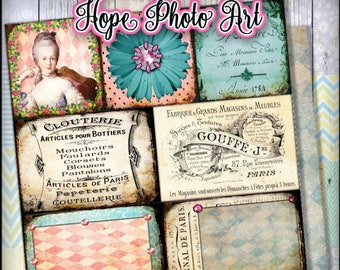 Marie Antoinette Scrapbooking Kit, Shabby Chic Ephemera (Digital Paper)