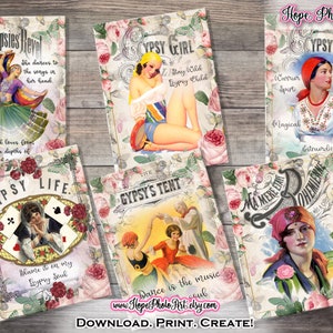 Carte anima zingara, diario spazzatura, oggetti effimeri vintage, cartomante, Cottagecore, arredamento Boho, rose cottage, citazioni, tarocchi, scrapbooking, tag