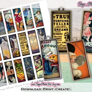 Puede incluir: Una hoja de collage digital de imágenes vintage de Halloween. Las imágenes presentan una variedad de temas de Halloween, incluyendo fantasmas, calabazas, esqueletos y monstruos. Las imágenes están en una variedad de colores, incluyendo negro, blanco, naranja y verde. Las imágenes están dispuestas en una cuadrícula. El texto "A Joyful Halloween" es visible en una de las imágenes.