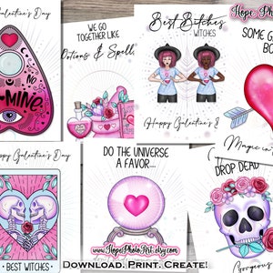 Tarjetas Del Día De San Valentín, Hechizos, Pociones, Galantinas, Bruja Gitana, Bola De Cristal, Calavera De Azúcar, Pagano, Poción De Amor, Zodíaco, Tarot, Adolescentes