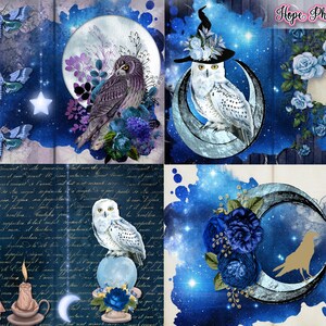 Halloween Moon Phases Junk Journal, Gypsy, Grimoire, Celestial, Astronomy, Book of Shadows, Tarot, Moon Calendar, Crescent Moon Moon Goddess
