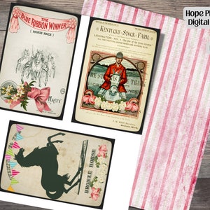 Printable Kentucky Derby Cards, Vintage, Ephemera, Horse Race, Junk ...
