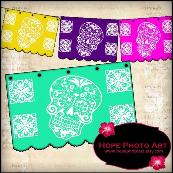 picture Day Of The Dead Banner Printable etsy