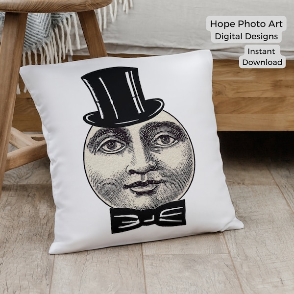 Man in the Moon Face Stencil - Etsy