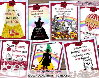 Vintage Wizard of Oz Cards, Printable Junk Journal Ephemera (Digital Download)