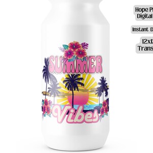 Summer Decoupage Clipart, Hawaiian, Palm Trees, Retro, 70s, 80s, Beach Vibes, Boho, Hibiscus, Aloha, Tropical, Sublimation, Cricut PNG image 5