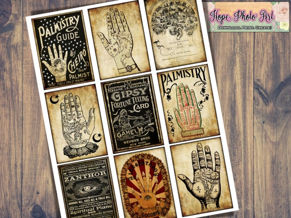 Vintage Cards Print, Hand Account Decoration