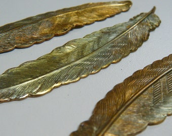 Heat Treated Brass Feather 2 pieces