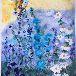 Original Watercolor painting by Susan Fyfe. Flowers. Wall art.