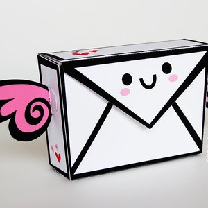 Valentine Envelope Special Delivery Box Printable Paper Toy DIY Paper Craft  - Editable Text PDF P004
