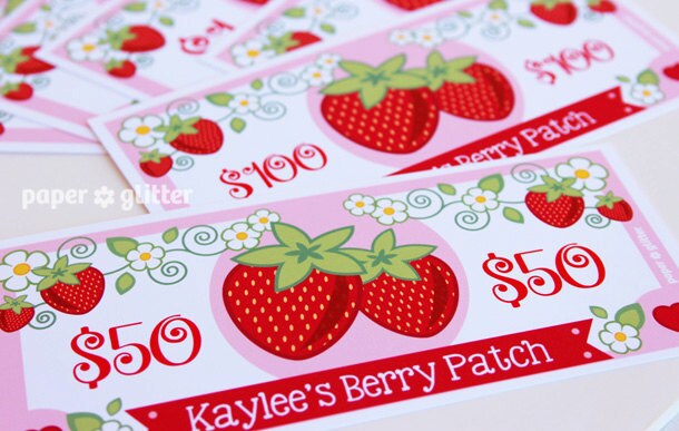 STRAWBERRY Birthday Party COMPLETE Strawberry Party Little Girl Party Red  Strawberry Patch Shortcake Party Instant Download 