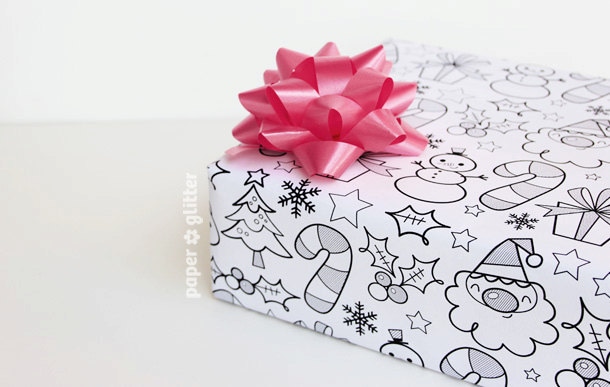 Printable Wrapping Paper Tools.pdf Printable Gift Wrapping Paper or Book Cover PDF Christmas 24 X 36 ...