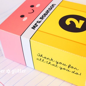 Pencil Box School Printable Paper Toy Editable Text PDF image 4
