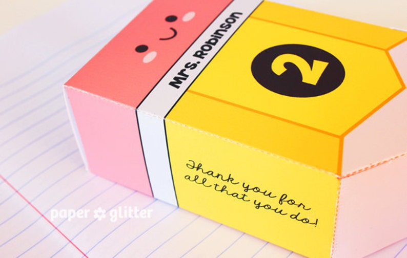 Pencil Box School Printable Paper Toy Editable Text PDF image 4