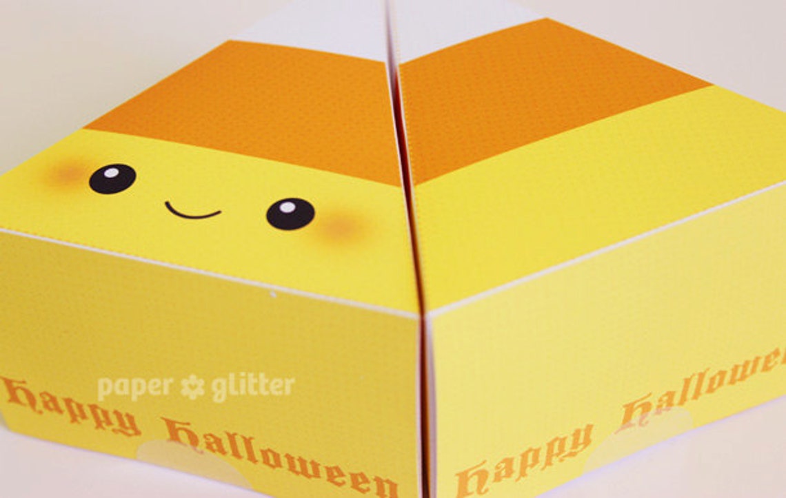 Halloween Candy Corn Printable Favor Box for Party or Birthday | Etsy