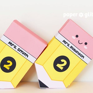 Pencil Box School Printable Paper Toy Editable Text PDF image 5