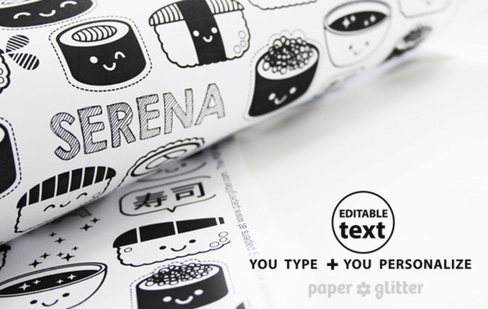 Printable Wrapping Paper Tools.pdf Printable Gift Wrapping Paper With Name or Book Cover PDF Editable Text ...