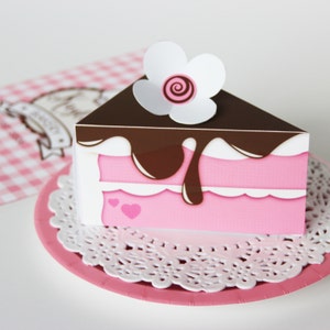 Caja imprimible para fiesta de cumpleaños o para jugar con papel de chocolate rosa - Texto editable - PDF imprimible