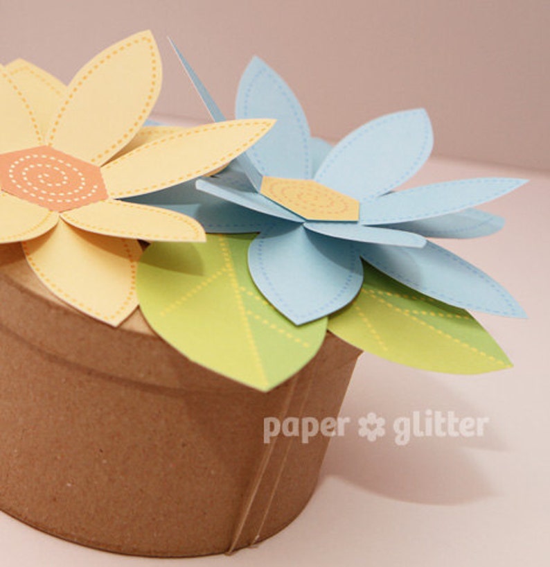 Paper Flowers PASTEL Rainbow Paper Craft Set 2 Sizes Etsy