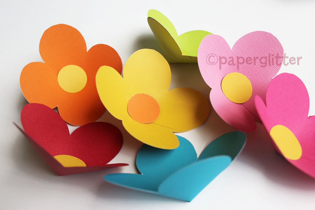 Paper Flower of Four Petals Printable PDF Template--print Template File ...