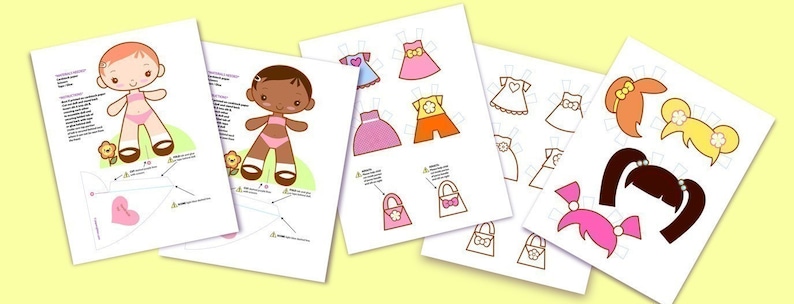 Paper Dolls Printable Kit-Sweet Paper Dolls PDF image 5