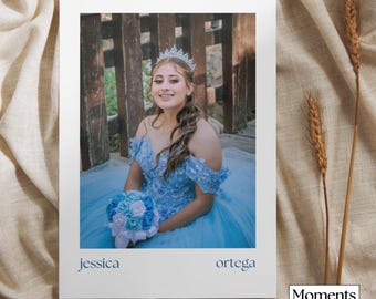 Quinceañera Invitation Minimalist Photo Template