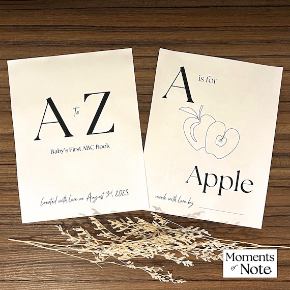 ABC Book Baby Shower Game Baby Shower Coloring Pages Alphabet Coloring Book Baby Shower Activity ABC Book Memory Book