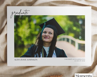 Photo Graduation Announcement Template High School Graduation Party Invite College Class Of 2026