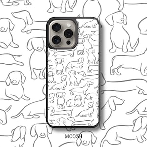 Oh Dackel |  Minimalistische Handyhülle | Neutralton Beige Ästhetik | Für iPhone 11-15 und Samsung S22-S24