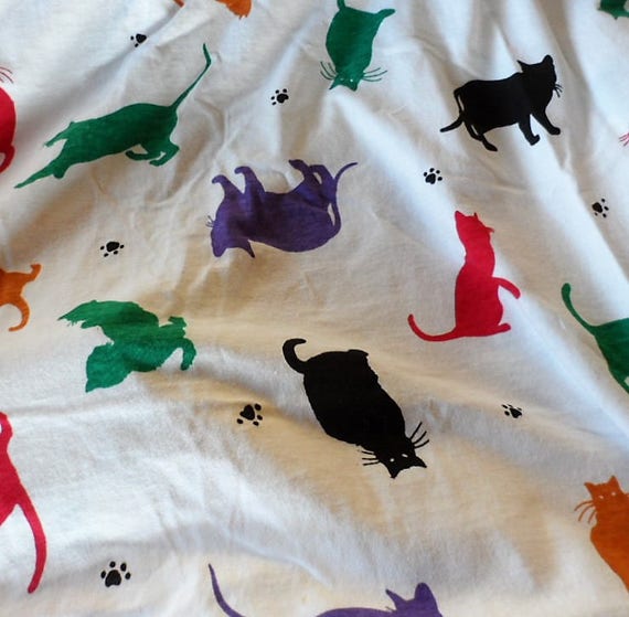 cat print jersey fabric