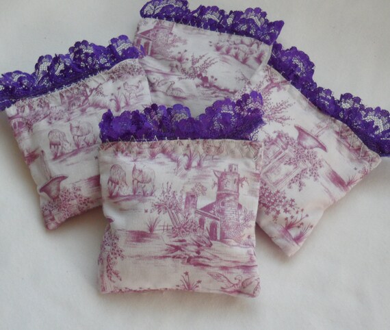 Organic Sachets French Lavender Handmade Toile Etsy