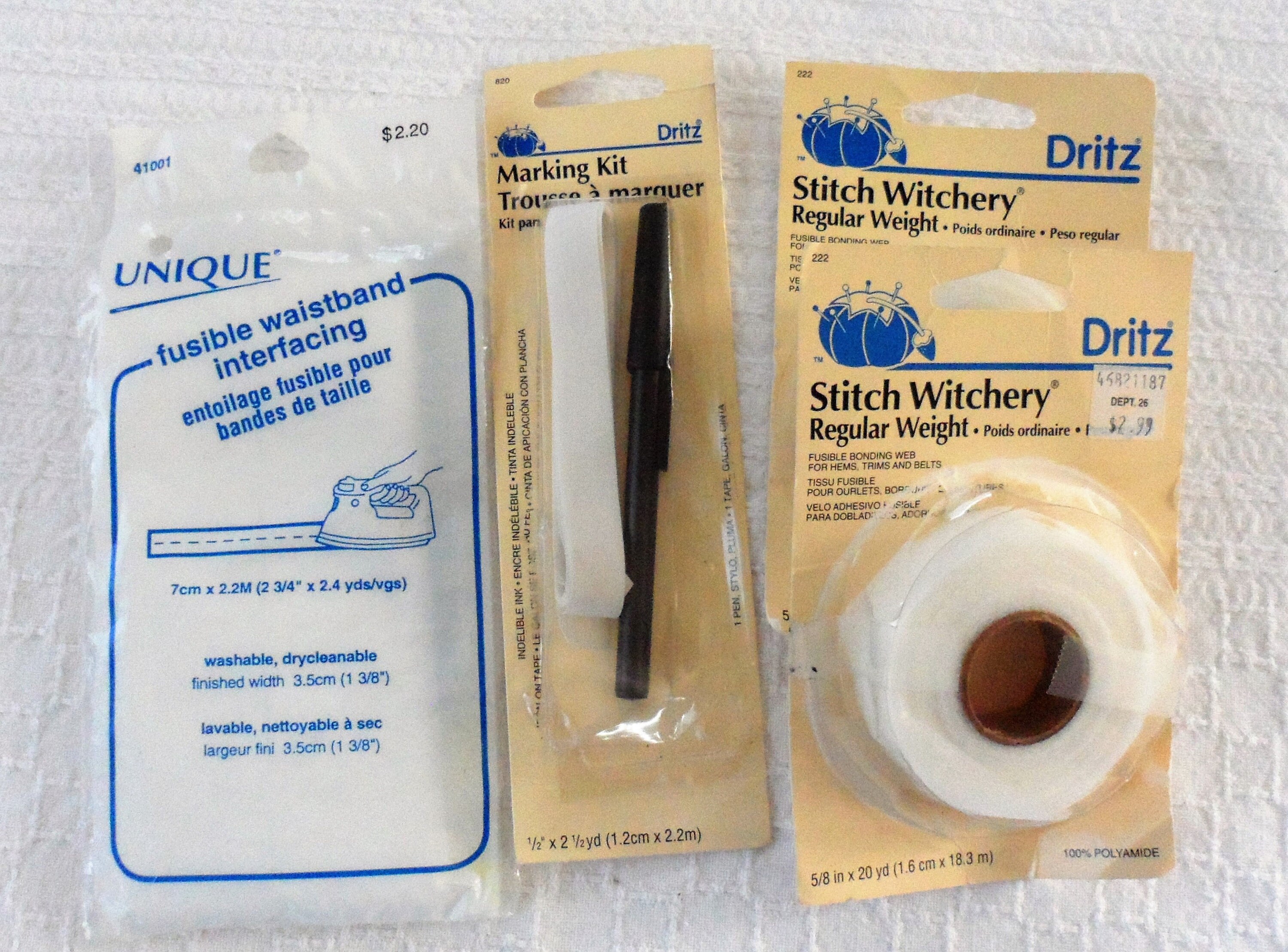 Dritz 5/8 Stitch Witchery Fusible Bonding Web, Regular Weight