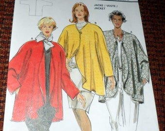 Vintage NEW BURDA Super Easy Pattern 3881/Jackets in 3 Variations/Sizes 10-12-14-16-18-20, UNCUT/Instructions in English,French & Dutch